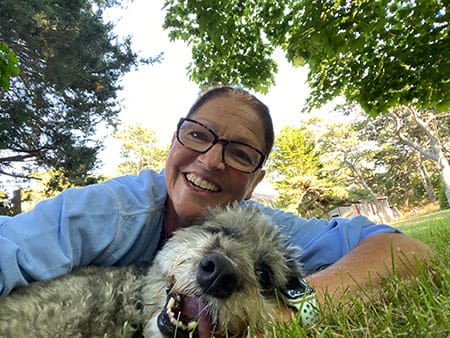 Mary Lou and her dog